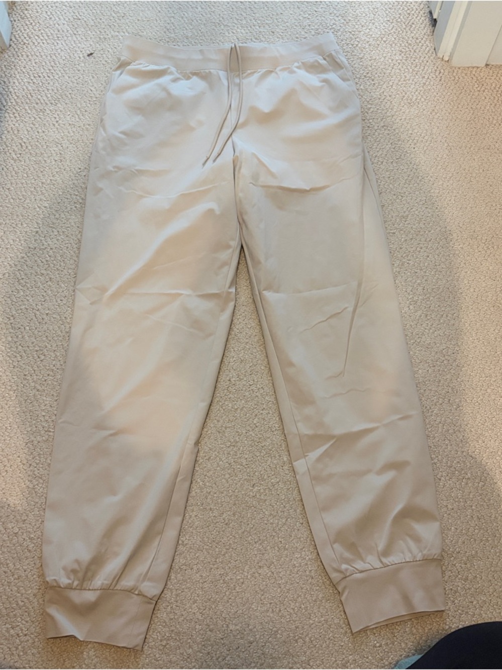 Uniqlo Women's Cream Drawstring Jogger Pants